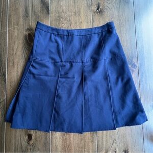 Tommy Hilfiger Women's Navy Blue Pleated Uniform Short Mini Skirt